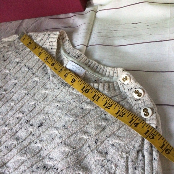 Charter Club Cream Crew Neck Sweater with Cable Knit - Picture 9 of 11